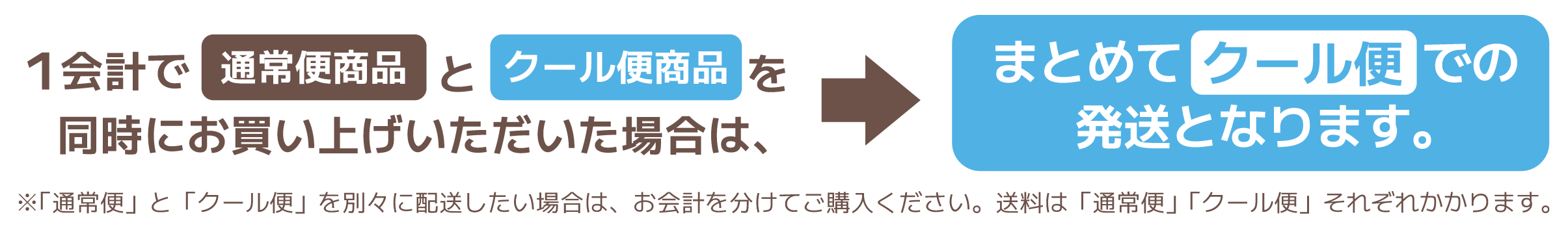 クール便同時配送について